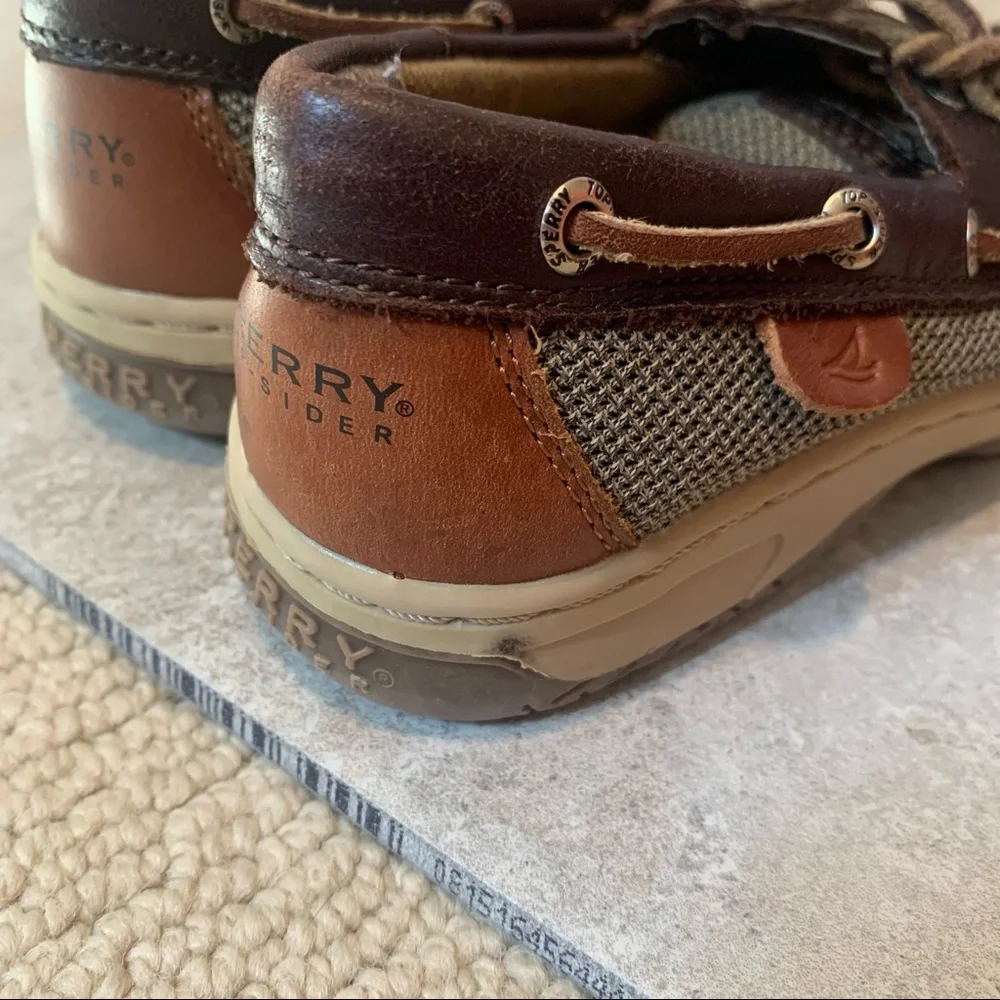 Boys Sperry’s Brown Leather Boat Shoe- 2.5